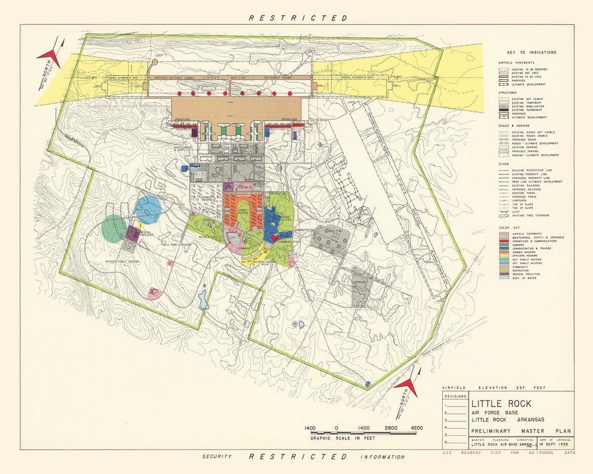 Preview of Vintage Map of Little Rock Air Force Base, 1952