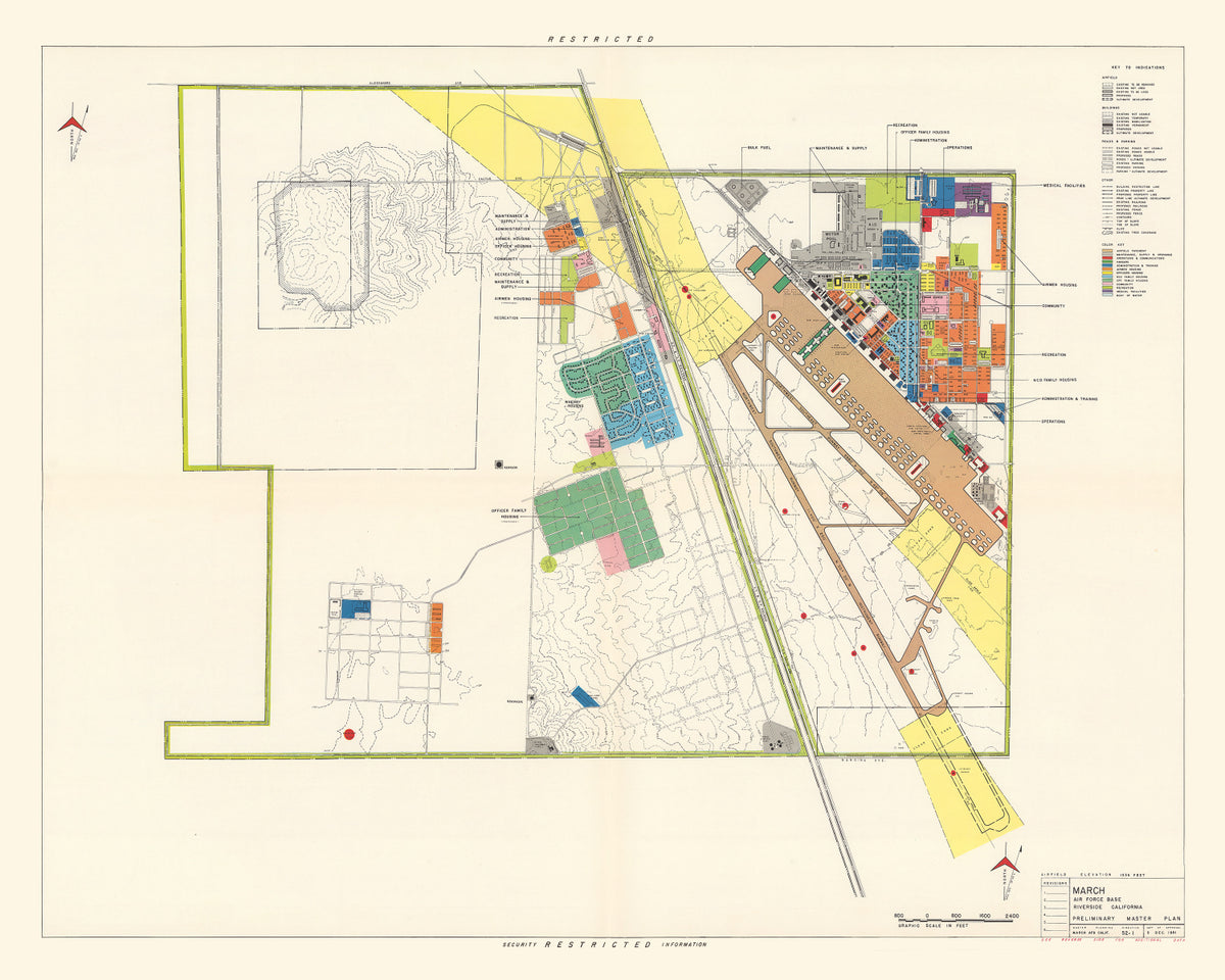 Preview of Vintage Map of March Air Force Base, 1951