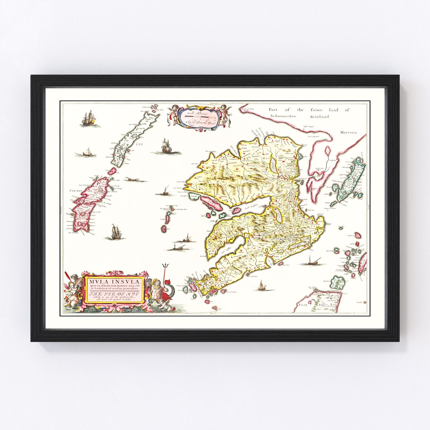 Vintage Map Of The Isle Of Mull 1665 By Ted S Vintage Art