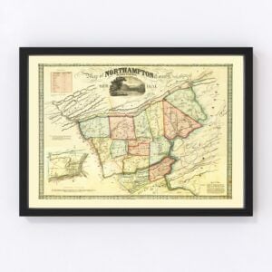 Vintage Map Of Sullivan County Pennsylvania 1872 By Ted S Vintage Art