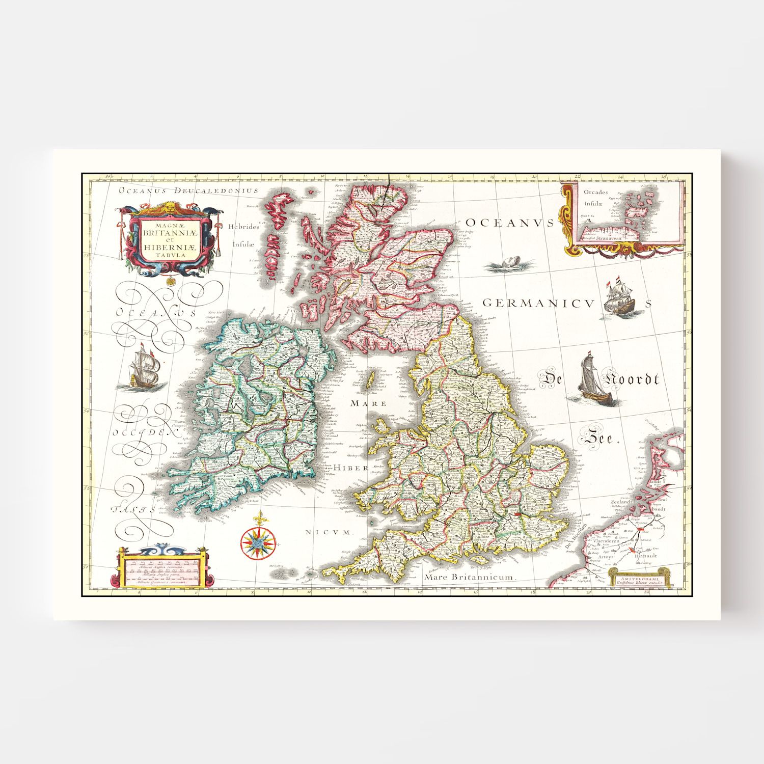 Vintage Map Of The British Isles By Ted S Vintage Art