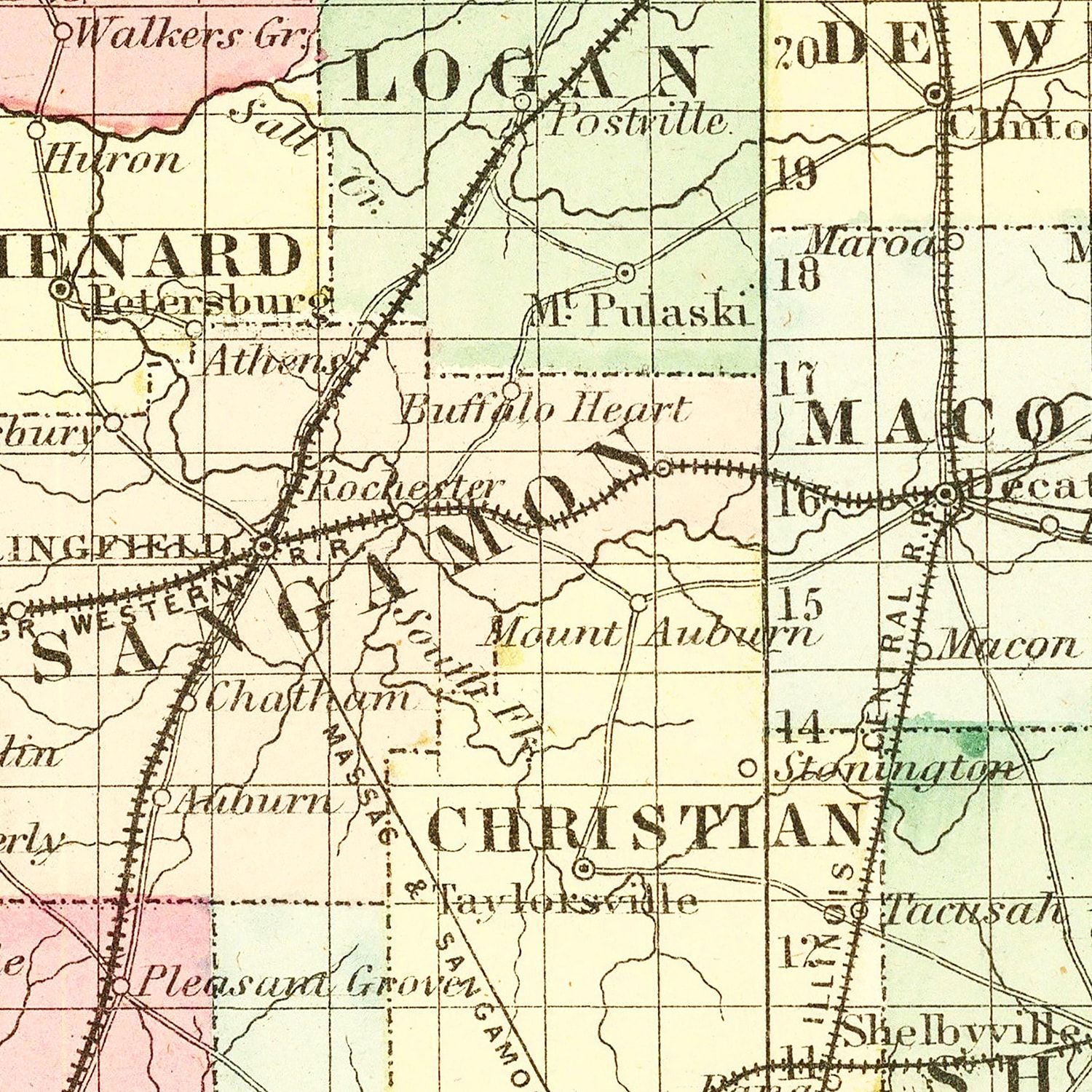 Vintage Map Of Illinois 1855 By Ted S Vintage Art