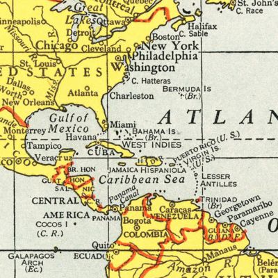 Vintage Bahamas Maps