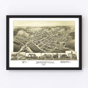 Minersville Vintage Map 1889