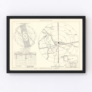 Rapid City Air Force Base Vicinity Vintage Map 1952