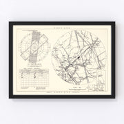 Travis Air Force Base Vicinity Vintage Map 1951
