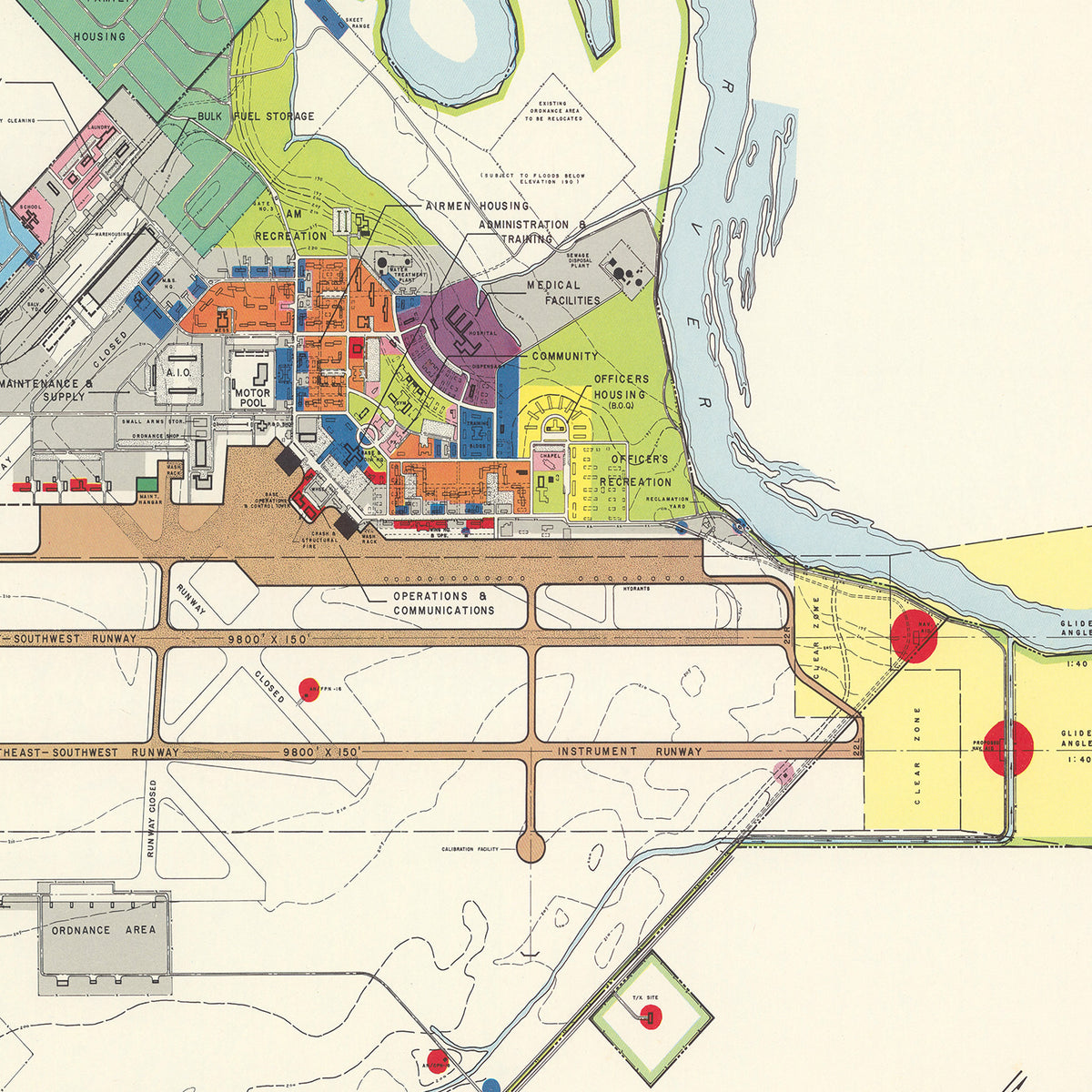 Restored historic details from the 1951 airfield map of Albany, Georgia