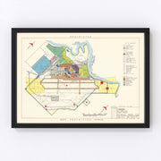 Turner Air Force Base Vintage Map 1951