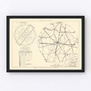 Turner Air Force Base Vicinity Vintage Map 1951