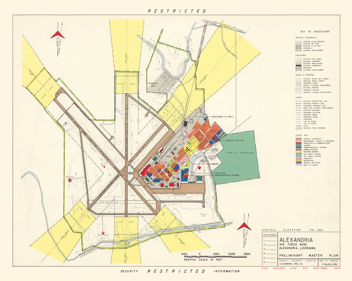 Preview of Vintage Map of Alexandria Air Force Base, 1952