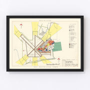 Alexandria Air Force Base Vintage Map 1952