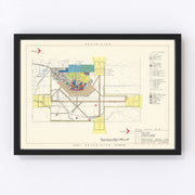 Altus Municipal Airport Vintage Map 1952