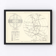 Altus Municipal Airport Vicinity Vintage Map 1952