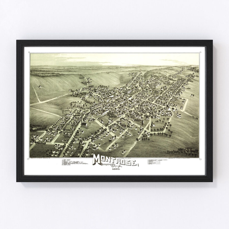 Montrose Vintage Map 1890