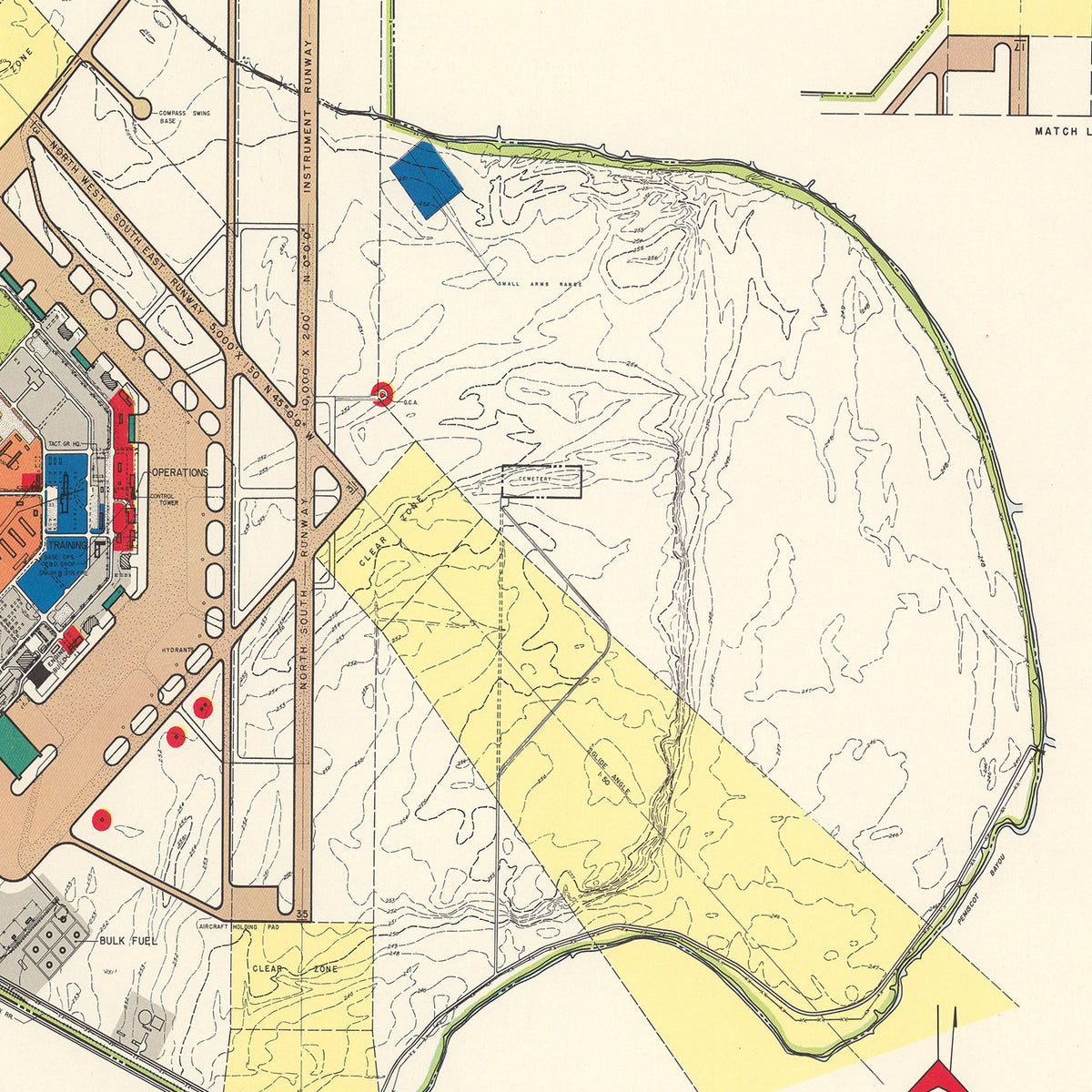 Restored historic details from the 1952 airfield map of Blytheville, Arkansas