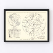 Blytheville Municipal Airport Vicinity Vintage Map 1952