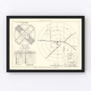 Clovis Air Force Base Vicinity Vintage Map 1952