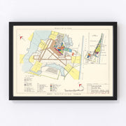 Galveston Air Force Base Vintage Map 1952