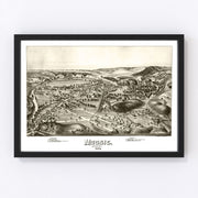 Moosic Vintage Map 1892