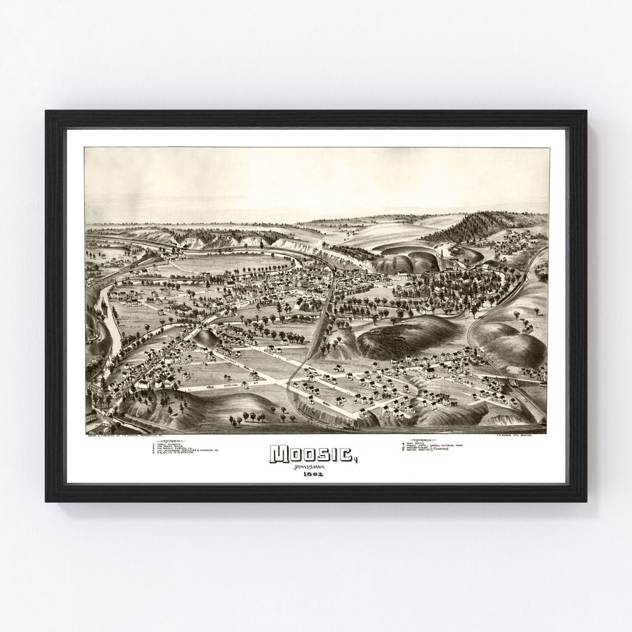 Moosic Vintage Map 1892