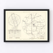 Larson Air Force Base Vicinity Vintage Map 1951