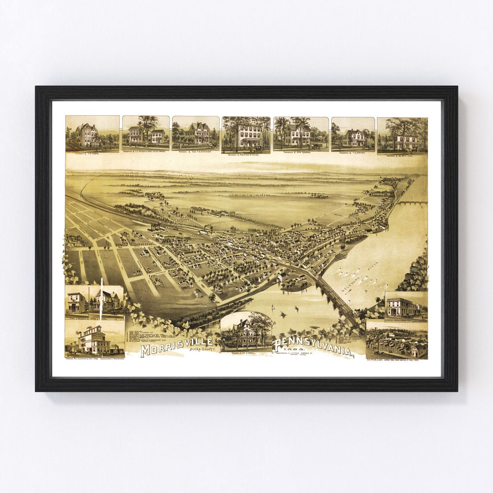 Morrisville Vintage Map 1893