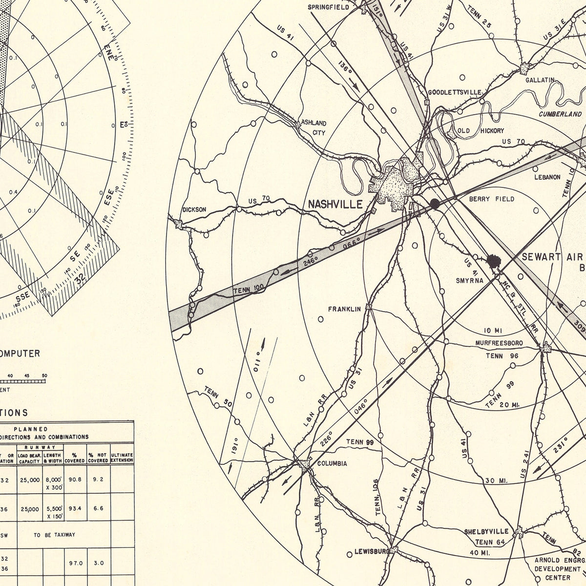 Restored historic details from the 1952 airfield map of Smyrna, Tennessee