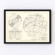 Seymour - Johnson Air Base Vicinity Vintage Map 1953