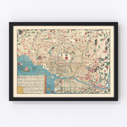 Tokyo Vintage Map 1854