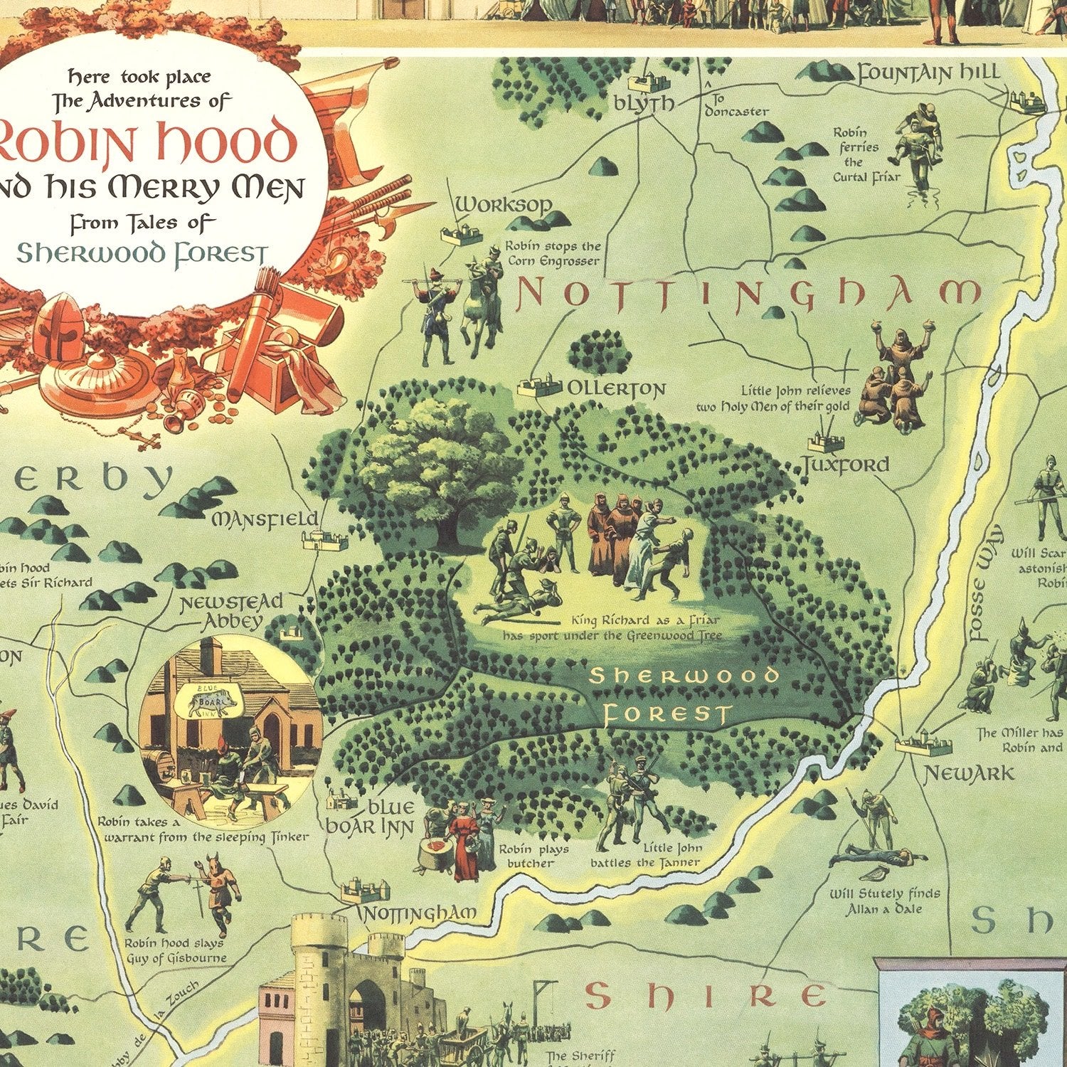 Restored historic details from the 1955 region map of County