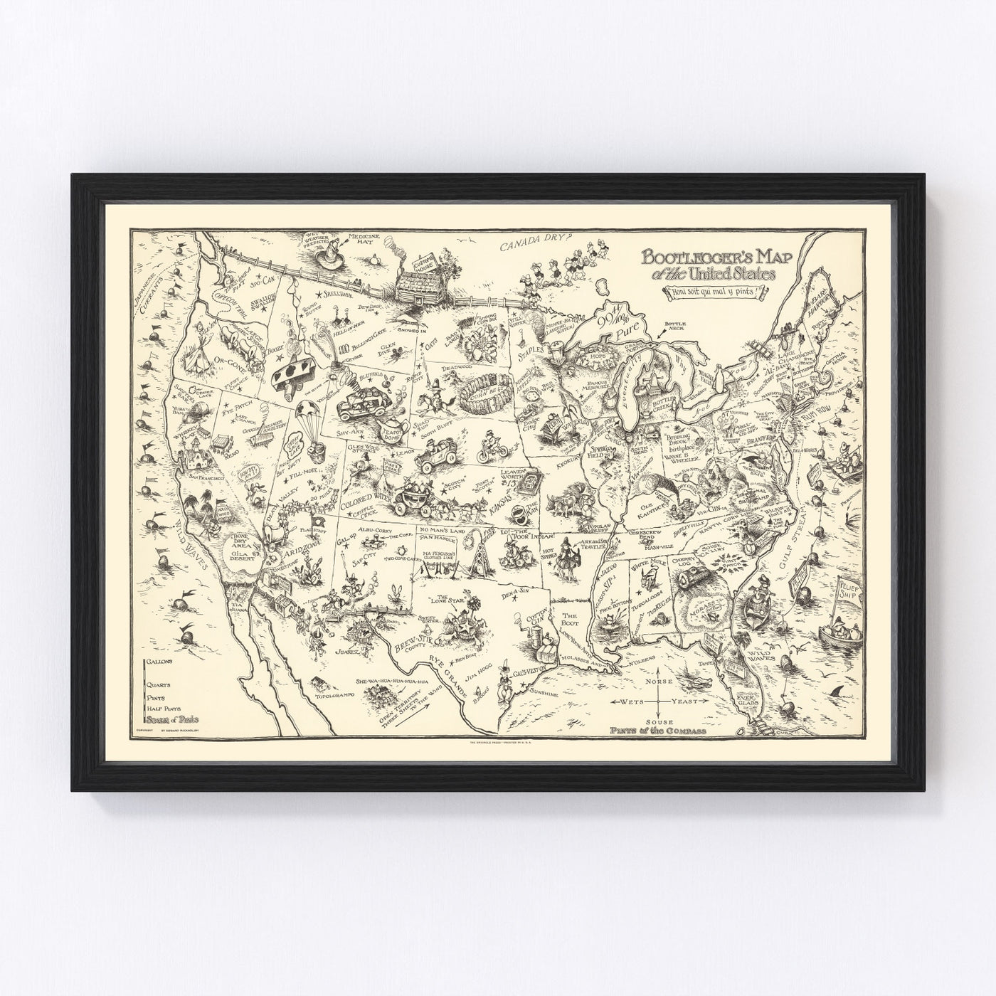 United States Vintage Map 1926