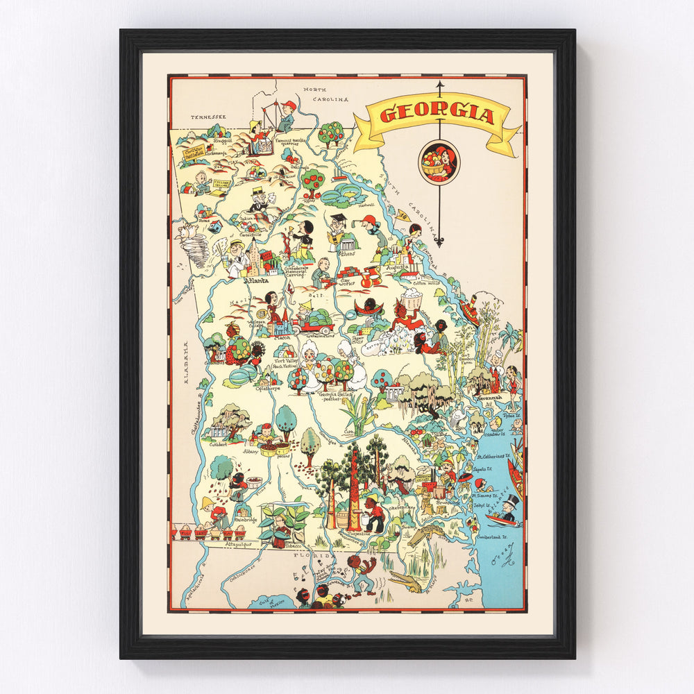Georgia Vintage Map 1935