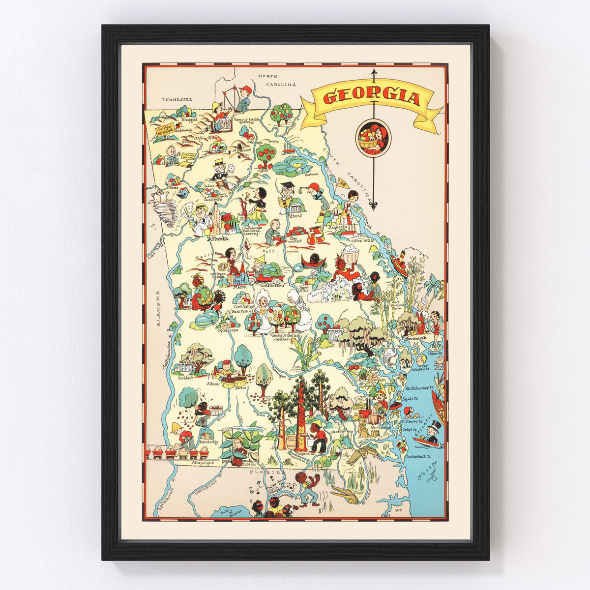 Georgia Vintage Map 1935