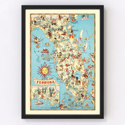 Florida Vintage Map 1935