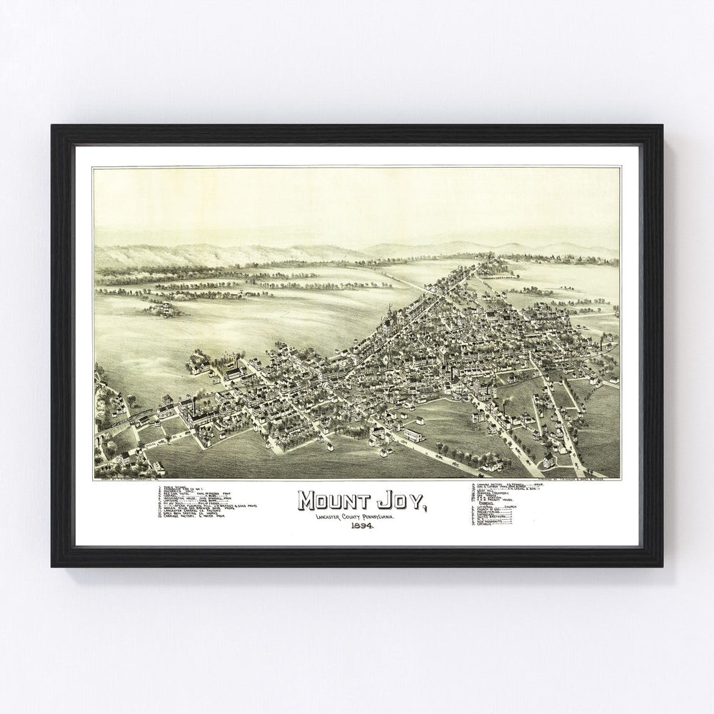 Mount Joy Vintage Map 1894