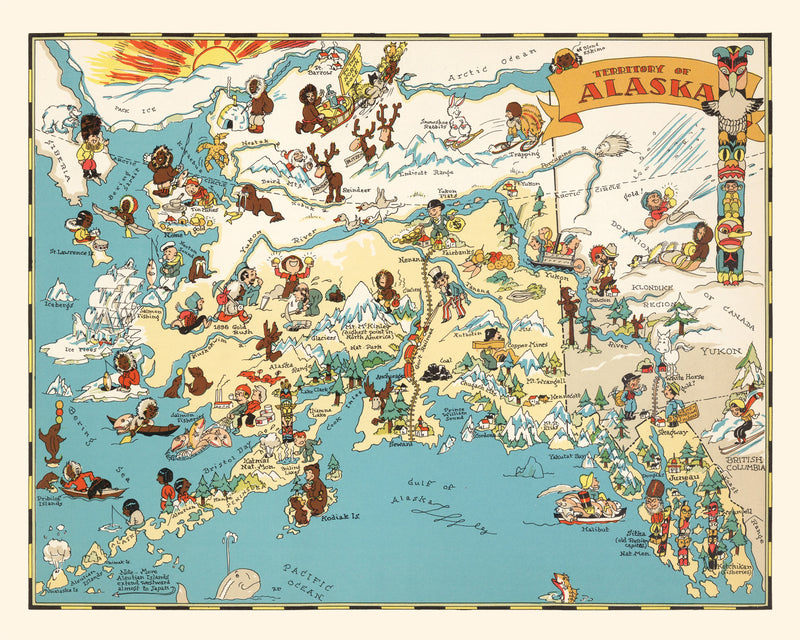 Size comparison using Vintage Map of Alaska 1935