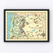 Oregon Vintage Map 1935