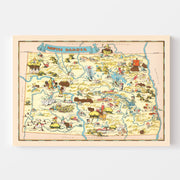 map of North Dakota