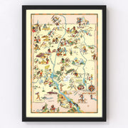New Mexico Vintage Map 1935