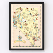 Nevada Vintage Map 1935