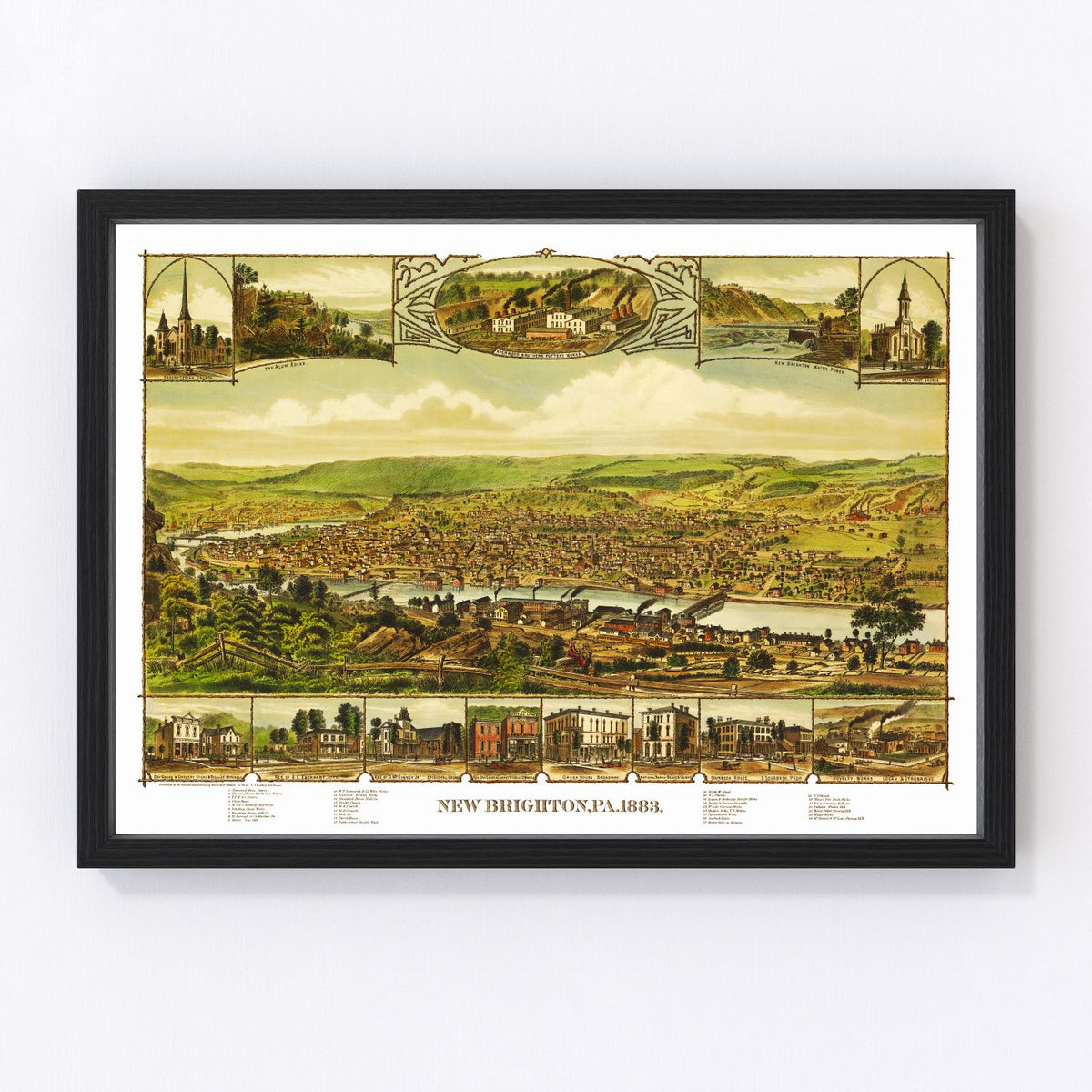 New Brighton Vintage Map 1883