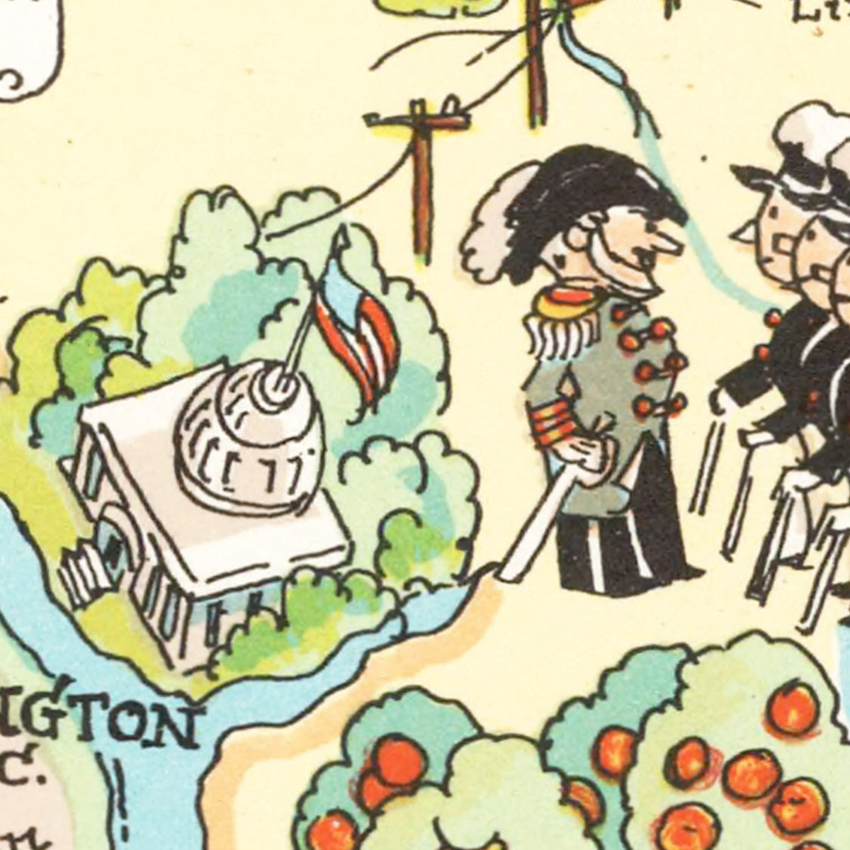 Restored historic details from the 1935 state map of County, Maryland