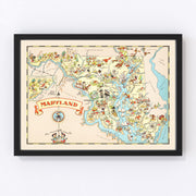Maryland Vintage Map 1935