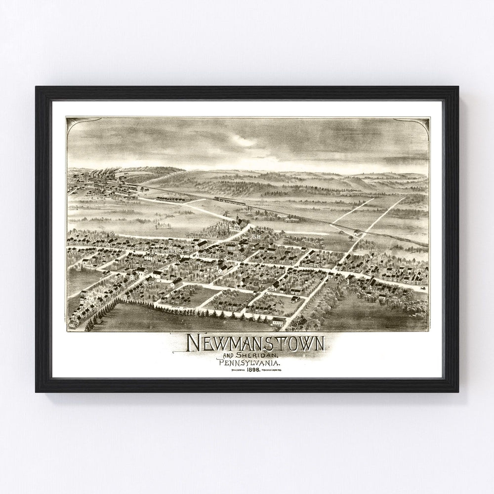 Newmanstown & Sheridan Vintage Map 1898