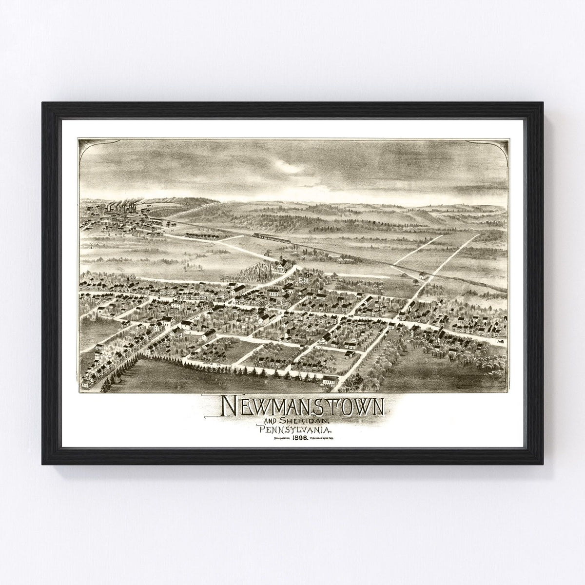 Newmanstown & Sheridan Vintage Map 1898