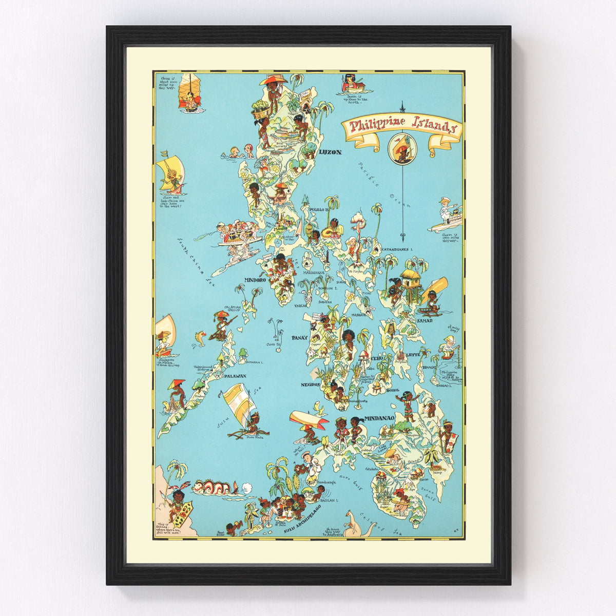 Philippines Vintage Map 1935