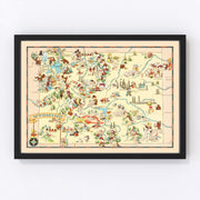 Wyoming Vintage Map 1935