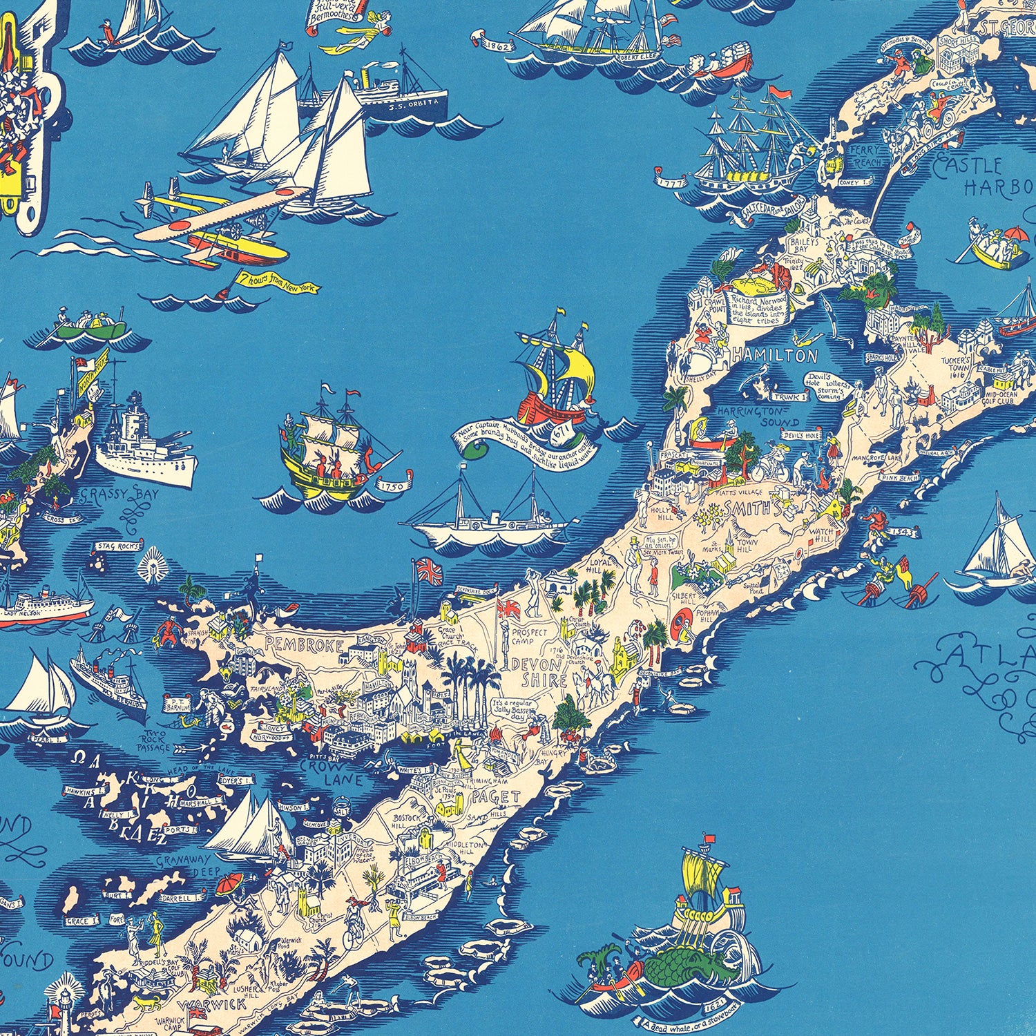 Restored historic details from the 1930 region map of County