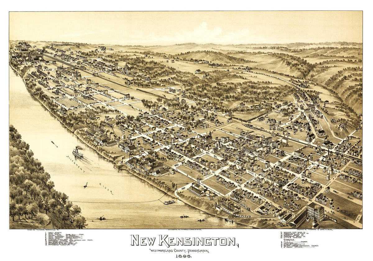 Preview of Vintage Map of New Kensington, Pennsylvania 1896