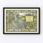 The Oregon Trail Vintage Map 1932